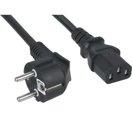 Кабель питания компьютера Cabeus (Schuko+C13) (3x1.0), 5 м PC-186-VDE-1.0-5M