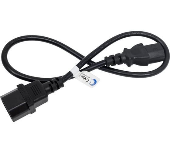 Кабель питания Cabeus монитор-компьютер IEC 320 C13 - IEC 320 C14 (3x1.0), 0.6 м PC-189-VDE-1.0-0.6M