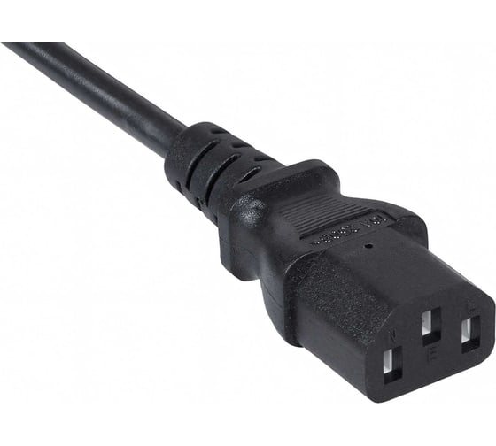 Кабель питания компьютера Cabeus (Schuko+C13) (3x1.0), 0.6 м PC-186-VDE-1.0-0.6M