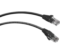 Неэкранированный патч-корд Cabeus U/UTP, категория 5е, 2xRJ45/8p8c, черный, PVC, 0.15м PC-UTP-RJ45-Cat.5e-0.15m-BK
