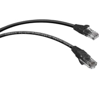 Неэкранированный патч-корд Cabeus U/UTP, категория 6, 2xRJ45/8p8c, черный, PVC, 0.3м PC-UTP-RJ45-Cat.6-0.3m-BK