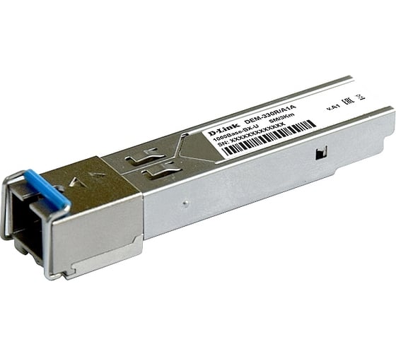 SFP-трансивер d-link 1000base-bx-u single-mode 3km wdm sfp tranceiver, support 3.3v power, sc connector 330R/3KM/A1A