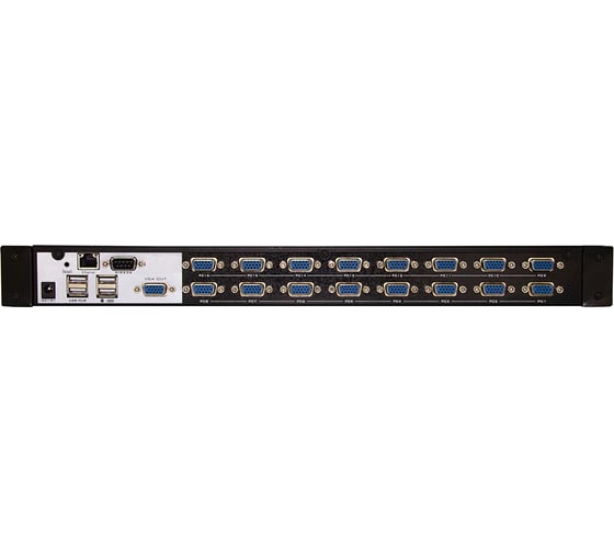 16-портовый переключатель d-link kvm-over-ip с портами vga, 4 портами usb, 1 портом и встроенной консолью DKVM-IP16LCD/A2A 1
