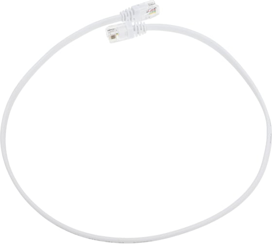 Телефонный патч-корд Cabeus 2x6р4с, белый, PVC, 0.5 м PC-TEL-RJ12-0.5m