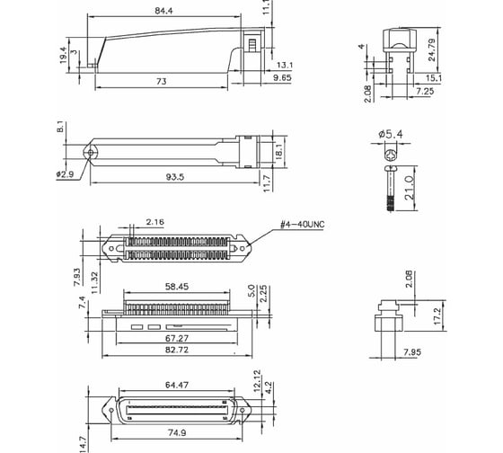 Разъем Hyperline PLUG-TELCO-M TELCO/амфенол 25 пар, кат.3, Male 25654