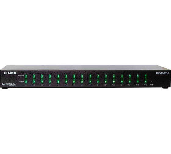 16-портовый переключатель kvm-over-ip d-link с портами vga, 4 портами usb и 1 портом DKVM-IP16/A2A 1
