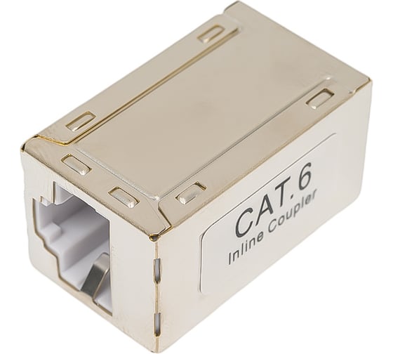 Проходной адаптер Cabeus RJ45-RJ45 (8p8c), категория 6, экранированный CA-8p8c-C6-SH