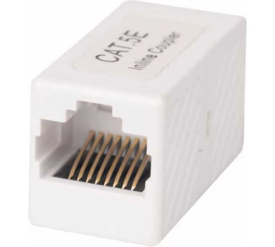 Проходной адаптер Cabeus RJ45-RJ45 (8p8c), категория 5е, неэкранированный CA-8p8c-C5e
