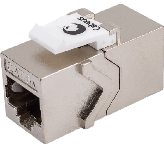 Проходной адаптер Cabeus RJ45-RJ45 (8p8c), категория 6a, экранированный CA-8p8c-C6a-SH