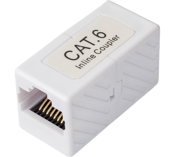 Проходной адаптер Cabeus RJ45-RJ45 (8p8c), категория 6, неэкранированный CA-8p8c-C6