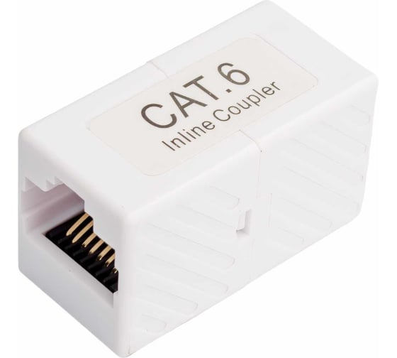 Проходной адаптер Cabeus RJ45-RJ45 (8p8c), категория 6, неэкранированный CA-8p8c-C6