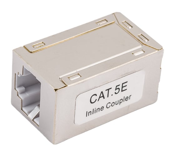 Проходной адаптер Cabeus RJ45-RJ45 (8p8c), категория 5е, экранированный CA-8p8c-C5e-SH