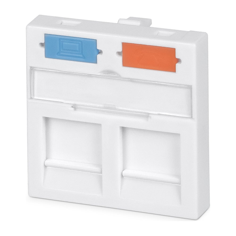 Вставка для 2 модулей формата Keystone Jack Cabeus 45x45 (Mosaic) FP-45 ...