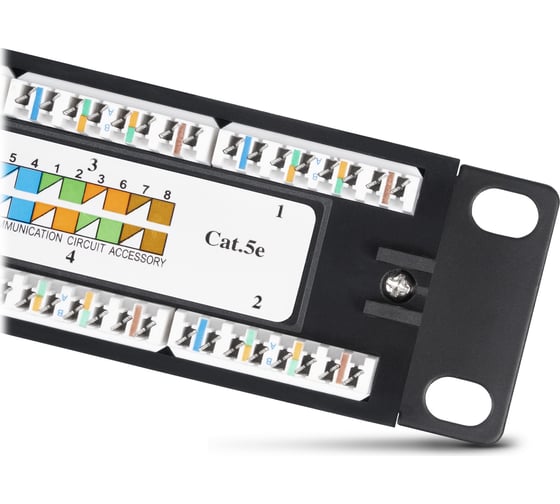 Патч-панель IDC Cabeus 10", установочный размер 236 мм, 12 портов RJ-45, категория 5e, Dual IDC PL-12-Cat.5e 10"-Dual