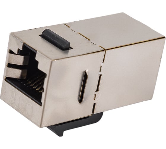 Проходной экранированный адаптер формата Keystone Cabeus RJ45-RJ45 (8p8c), категория 6, CA-KJ-8p8c-C6-SH