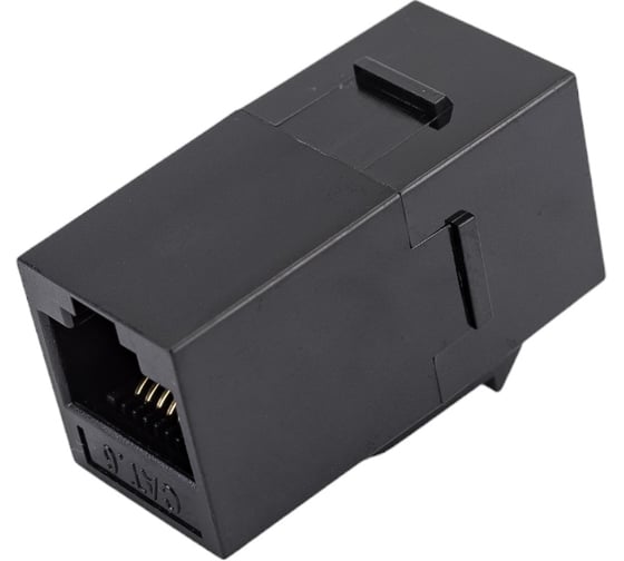 Проходной неэкранированный адаптер формата Keystone Cabeus RJ45-RJ45 (8p8c), категория 6, CA-KJ-8p8c-C6