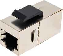 Проходной экранированный адаптер формата Keystone Cabeus RJ45-RJ45 (8p8c), категория 5е, CA-KJ-8p8c-C5e-SH