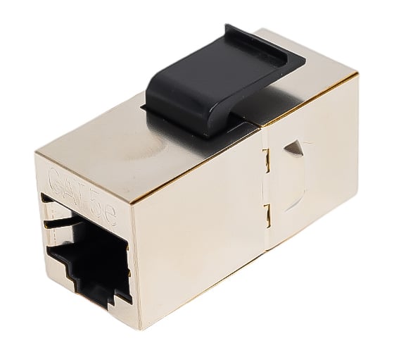 Проходной экранированный адаптер формата Keystone Cabeus RJ45-RJ45 (8p8c), категория 5е, CA-KJ-8p8c-C5e-SH