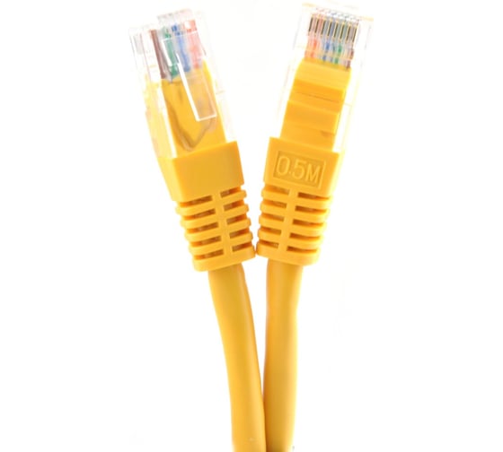 Патчкорд UTP 5e кат. RJ45 вилка - RJ45 вилка, 0.5м, жёлтый Belsis BW1487