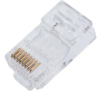 Универсальный коннектор RJ-45 Cabeus быстрой установки под витую пару, категория 6, (для одножильного и многожильного кабеля) 100 шт 8P8C-C6(1.20)-FC