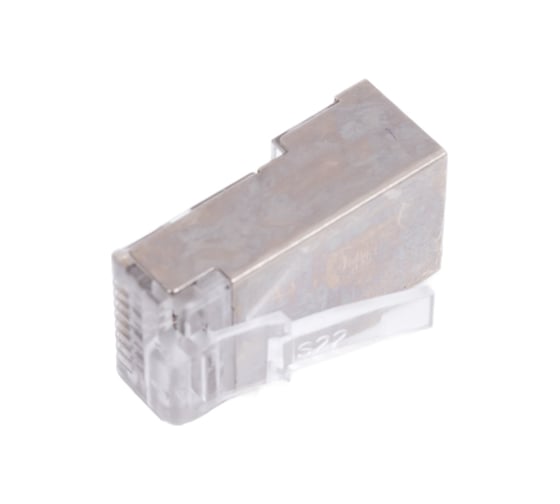 Экранированный коннектор RJ-45 под витую пару Cabeus категория 6/7, для многожильного кабеля, для проводников с толщиной по изоляции до 1,05 мм, 100 шт 8P8C-SH-C6-TWP