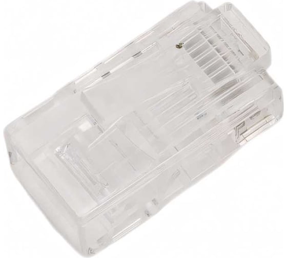 Универсальный коннектор RJ-45 под витую пару Cabeus категория 5e, (для одножильного и многожильного кабеля) для проводников с толщиной по изоляции до 1,05 мм 100 шт 8P8C