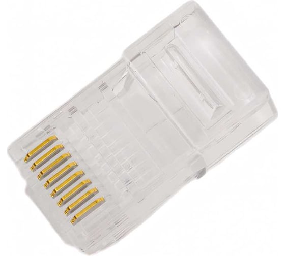 Универсальный коннектор RJ-45 под витую пару Cabeus категория 5e, (для одножильного и многожильного кабеля) для проводников с толщиной по изоляции до 1,05 мм 100 шт 8P8C