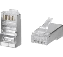 Экранированный универсальный коннектор RJ-45 под витую пару Cabeus категория 5e, (для одножильного и многожильного кабеля) 100 шт 8P8C-SH