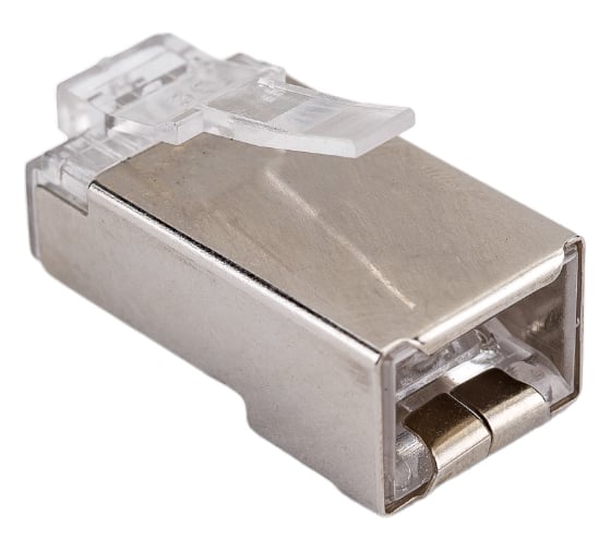 Экранированный коннектор RJ-45 Cabeus быстрой установки под витую пару, категория 6, для многожильного кабеля 100 шт 8P8C-SH-C6-FC