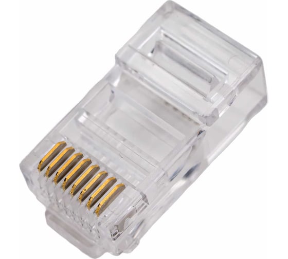 Универсальный коннектор RJ-45 Cabeus быстрой установки под витую пару, категория 5e, (для одножильного и многожильного кабеля) 100 шт 8P8C-FC
