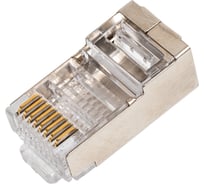 Экранированный универсальный коннектор RJ-45 Cabeus быстрой установки под витую пару, категория 5e, (для одножильного и многожильного кабеля) 100 шт 8P8C-SH-FC