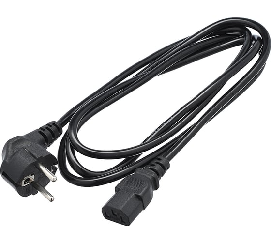 Кабель питания GoPower евровилка cee 7/7-c13 (f) 1.8м пвх 0.75мм черный 00-00024054