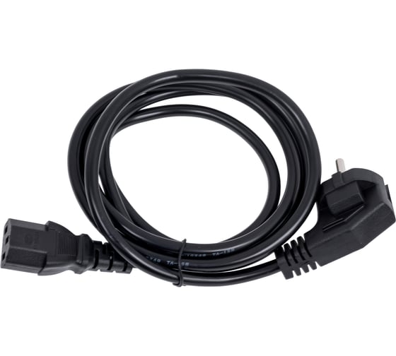 Кабель питания GoPower евровилка cee 7/7-c13 (f) 1.8м пвх 0.75мм черный 00-00024054 1