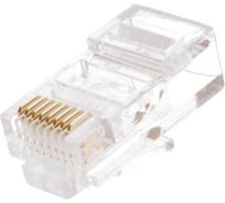 Разъем RJ45/8P8C под витую пару, Кат.5e Класс D, 100МГц, покрытие 3мкд, универсальные ножи, неэкранированный, 1000шт NETLAN EC-UP8P8C-5E-003-TR-1000