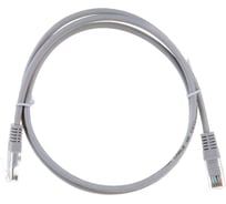 Коммутационный шнур U/UTP 4 пары, Кат.5е Класс D, 100МГц, 2хRJ45/8P8C, T568B, литой, многожильный, PVC нг B, серый, 1м, 10шт NETLAN EC-PC4UD55B-010-GY-10