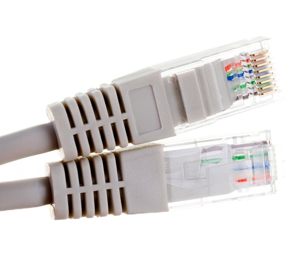 Коммутационный шнур U/UTP 4 пары, Кат.5е Класс D, 100МГц, 2хRJ45/8P8C, T568B, литой, многожильный, PVC нг B, серый, 1м, 10шт NETLAN EC-PC4UD55B-010-GY-10