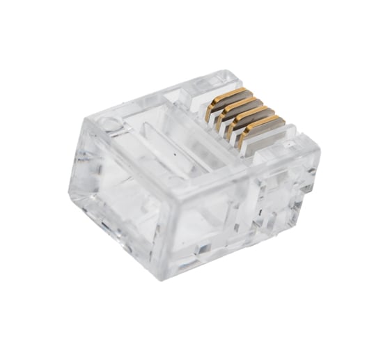 Телефонный коннектор RJ-11 Cabeus 100 шт 6P4C