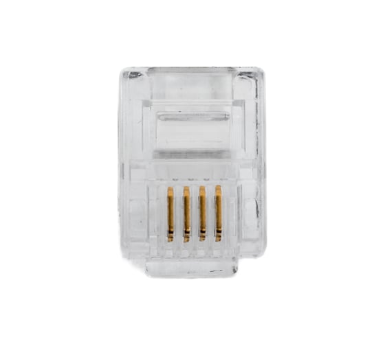 Телефонный коннектор RJ-11 Cabeus 100 шт 6P4C