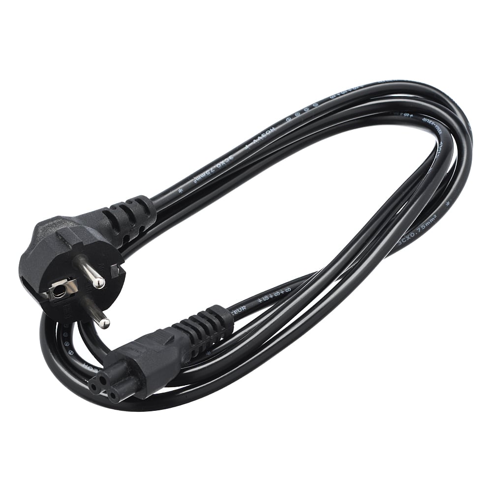 Кабель питания GoPower евровилка cee 7/7-iec 320 c5 1.8м пвх 0.75мм ...