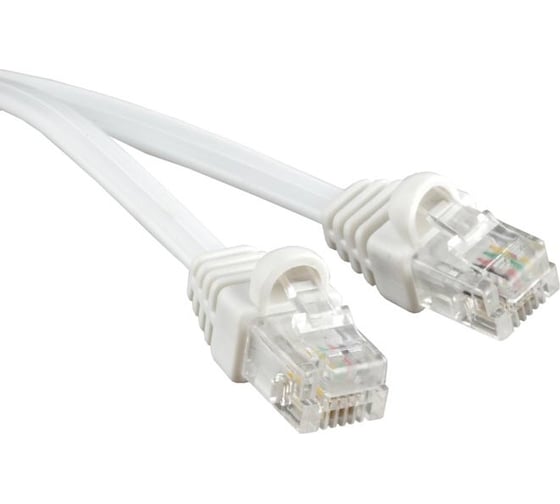Телефонный патч-корд Hyperline PCM-RJ12-RJ12-10M-WH 20352 1