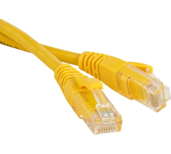 Патч-корд Hyperline PC-LPM-UTP-RJ45-RJ45-C5e-0.15M-LSZH-YL 243684 1