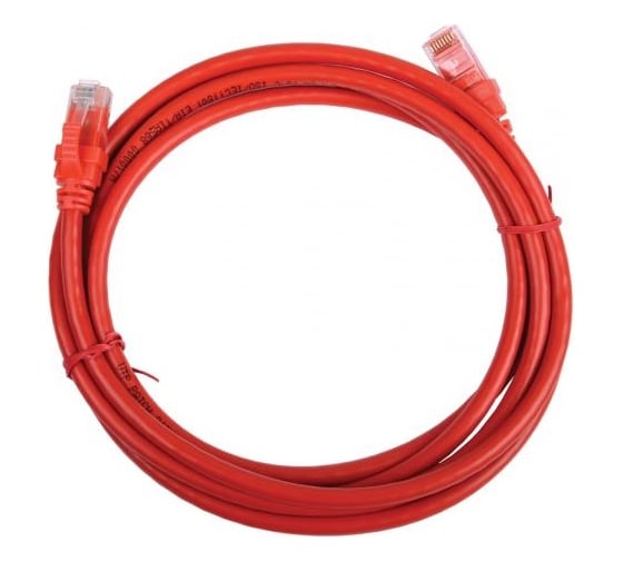 Патч-корд Hyperline PC-LPM-UTP-RJ45-RJ45-C5e-0.5M-LSZH-RD 243705 1