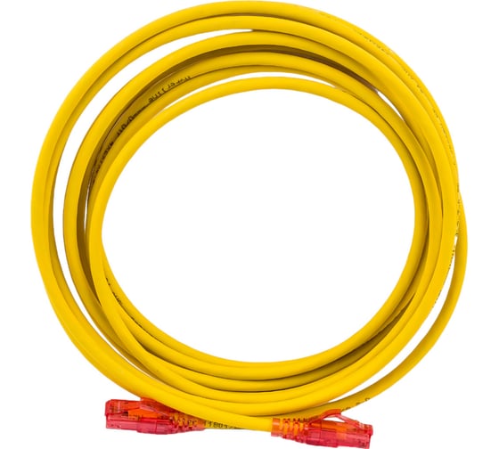 Патч-корд Hyperline PC-LPM-UTP-RJ45-RJ45-C5e-5M-LSZH-YL 373785