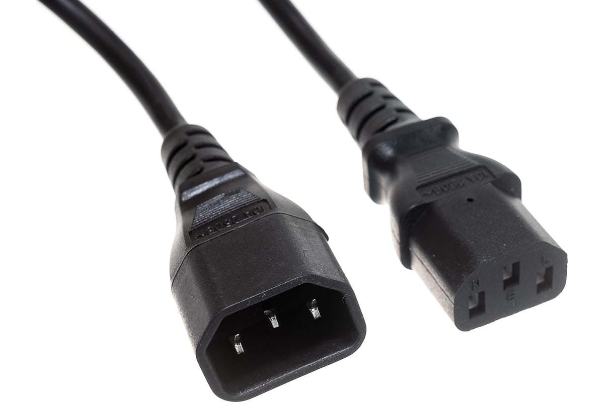Кабель питания монитор-компьютер IEC 320 C13 - IEC 320 C14 (3x1.00 ...