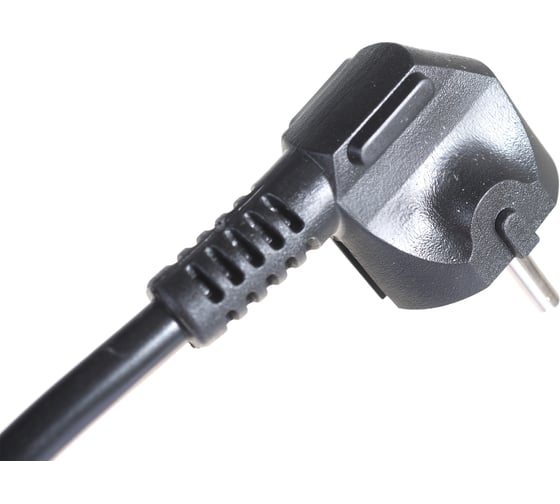 Кабель питания Shucko+C19 (3x1.5), 16A, угловая вилка, 5 м Hyperline PWC-IEC19-SHM-5.0-BK 43800