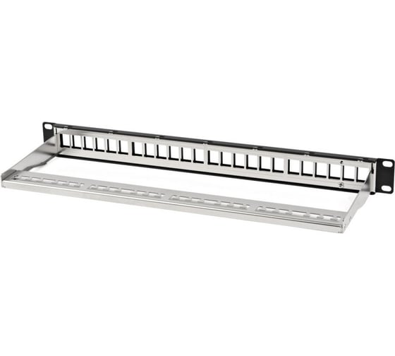 Модульная патч-панель Hyperline 19", 24 порта, Flat Type, 1U, PPBL3-19-24-SH-RM 34878