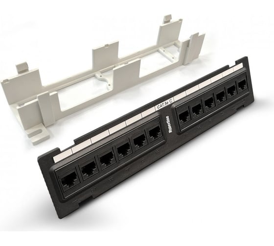 Настенная патч-панель с подставкой, 12 портов RJ-45 8P8C, категория 5е Hyperline PPW-12-8P8C-C5e 15379