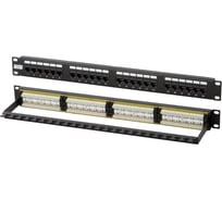 Патч-панель 19", 1U, 24 порта RJ-45, категория 6, Dual IDC Hyperline PP2-19-24-8P8C-C6-110 19741