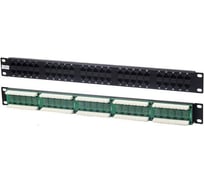 Патч-панель 19", 1U, 50 портов RJ-45, Dual IDC Hyperline PP-19-50T-8P8C-C2-110D (телеф. раскладка, 2 пары на порт 3,6,4,5) 25001