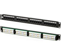 Патч-панель 19", 1U, 24 портов RJ-45, категория 5e, Dual IDC Hyperline PP2-19-24-8P8C-C5e-110D 24449